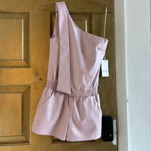 Amanda Uprichard Pink One-Shoulder Romper